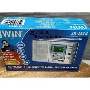 jWIN AM/FM/SW1-7 High Sensitive Digital Multi Band Radio Model JX-M14 Never Used